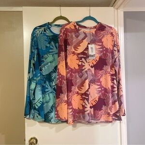 Bundle of 2 Bass Pro Shops World Wide Sportsman Long Sleeve T Shirts Size 2XL